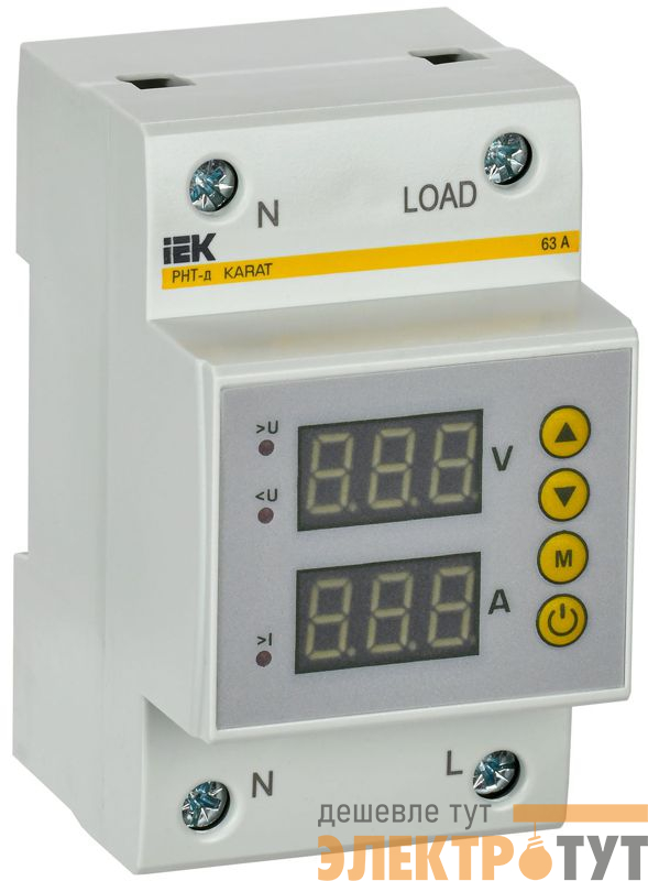 Реле напряжения и тока РНТ-д 1ф 54мм 63А KARAT IEK IVC31-1-63