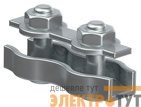 Зажим троса дюплекс 2мм IEK CLP1P-ZTVD-2