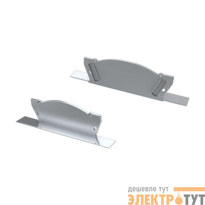 Заглушка для ALM-ARC-DOUBLE с отверстием металл сер. Arlight 026795