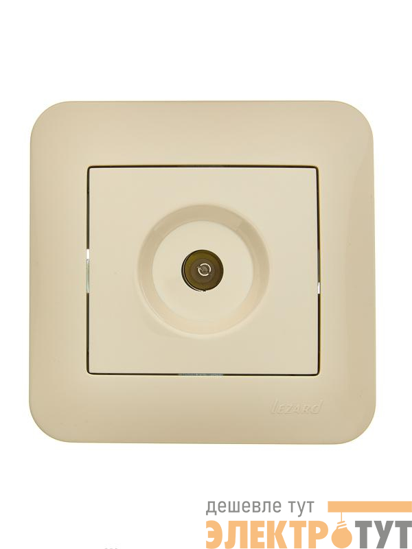 Розетка телевизионная проходная TV СП ASTI IP20 в сборе крем. LEZARD 7081-0303-129