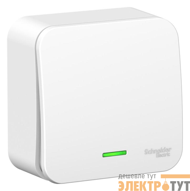 Выключатель 1-кл. ОП Blanca 10А IP20 (сх. 1) 250В с подсветкой бел. SE BLNVA101101