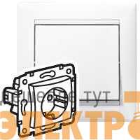 Розетка 1-м СП Valena 16А IP21 2P+E с заземл. защ. шторки немецк. стандарт механизм бел. (DIY-упак.) Leg 694269