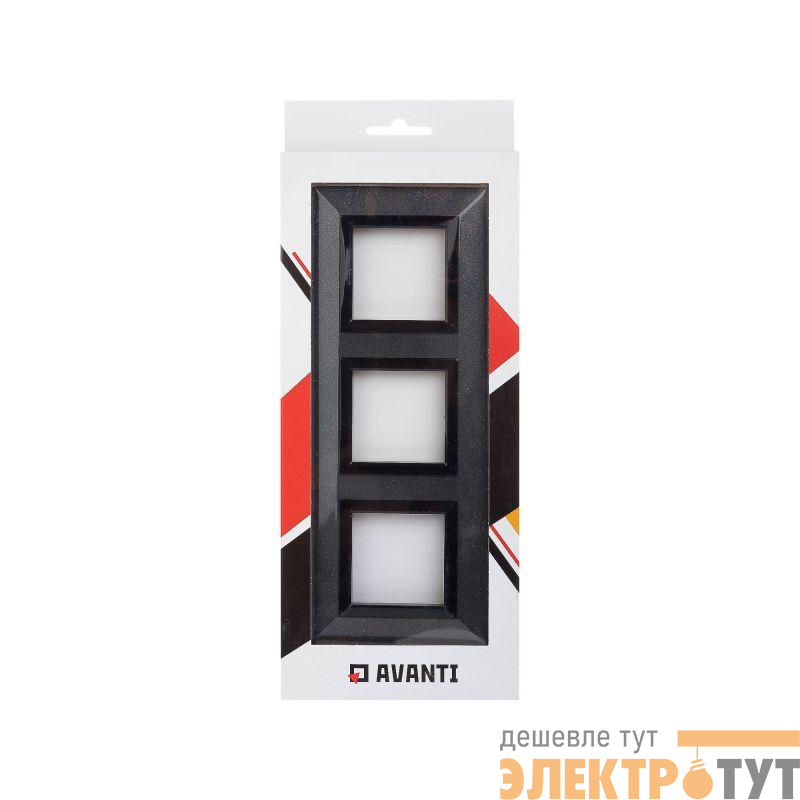 Рамка 3-м 6мод. Avanti метал. темн. сер. DKC 4403856