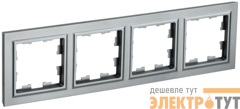 Рамка 4-м BRITE РУ-4-БрС сталь IEK BR-M42-K46