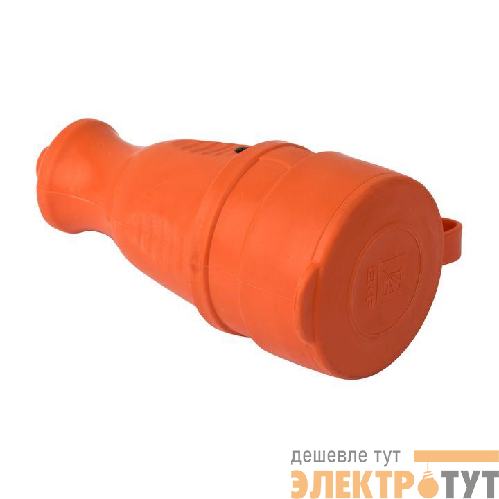 Розетка переносная 16А IP44 230В 2P+PE с защ. крышкой каучук оранж. PROxima EKF RPS-012-16-230-44-ro