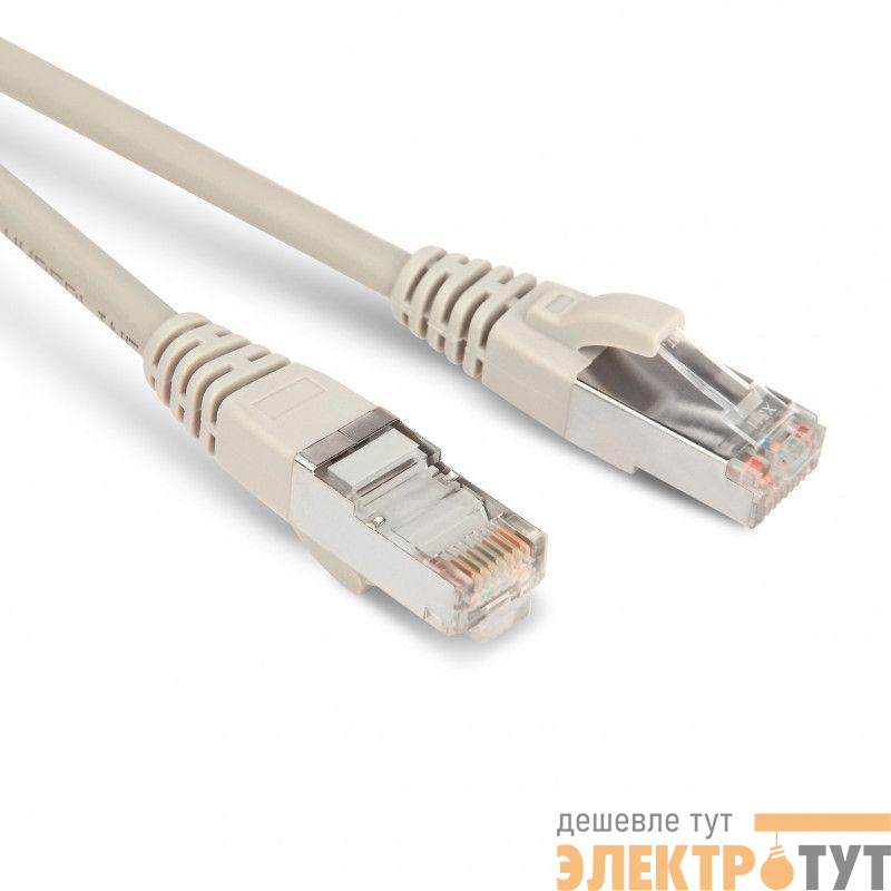 Патч-корд кат.5E F/UTP экранир. LSZH PC-LPM-STP-RJ45-RJ45-C5e-0.5M-LSZH-GY 0.5м сер. Hyperline 42307