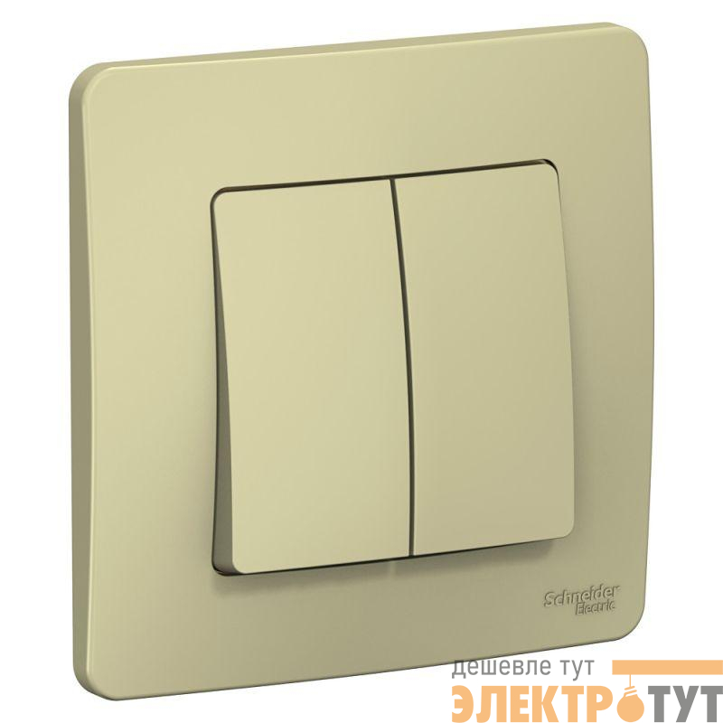 Переключатель проходной 2-кл. СП Blanca 10А IP20 (сх. 6+6) 250В беж. SE BLNVS106607