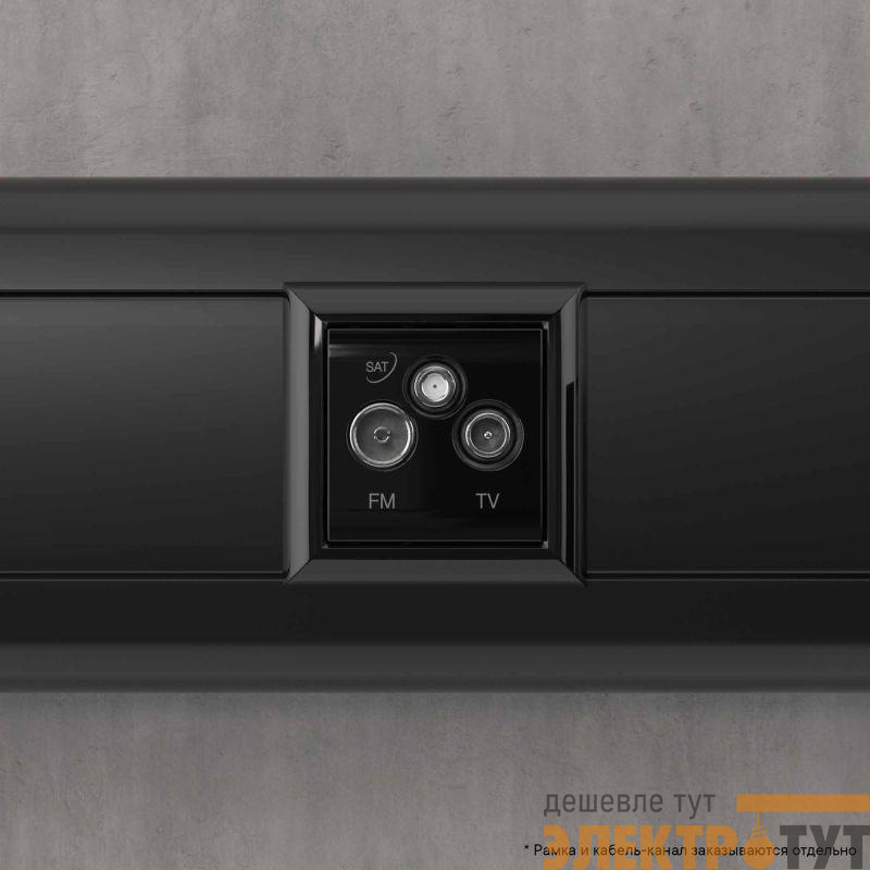 Розетка телевизионная TV/FM/SAT 2мод. 16А Avanti "Черный квадрат" DKC 4402532