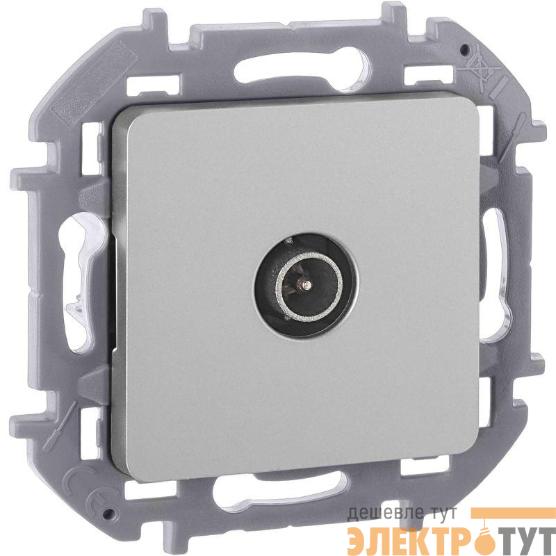 Розетка телевизионная проходная TV Inspiria 14дБ 5-862мГц механизм алюм. IEK 673862