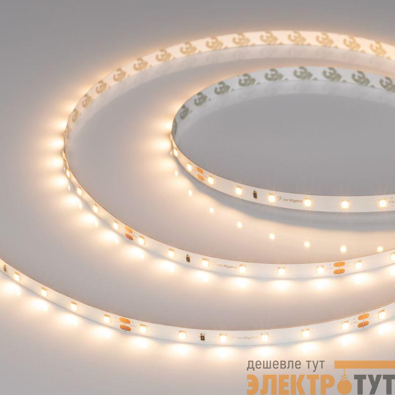 Лента светодиодная UL-A60-8mm 24V Warm 2700К 4.8Вт/м IP20 (уп.5м) Arlight 042284