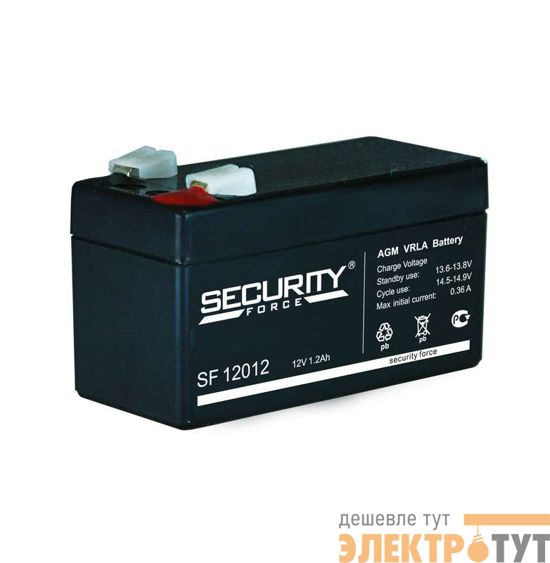 Аккумулятор ОПС 12В 1.2А.ч SF 12012 Security Force 4614030010003