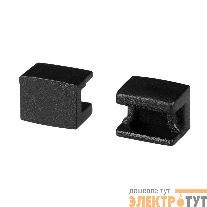 Заглушка PLINTUS-FANTOM BLACK глухая пластик (комплект) Arlight 043907