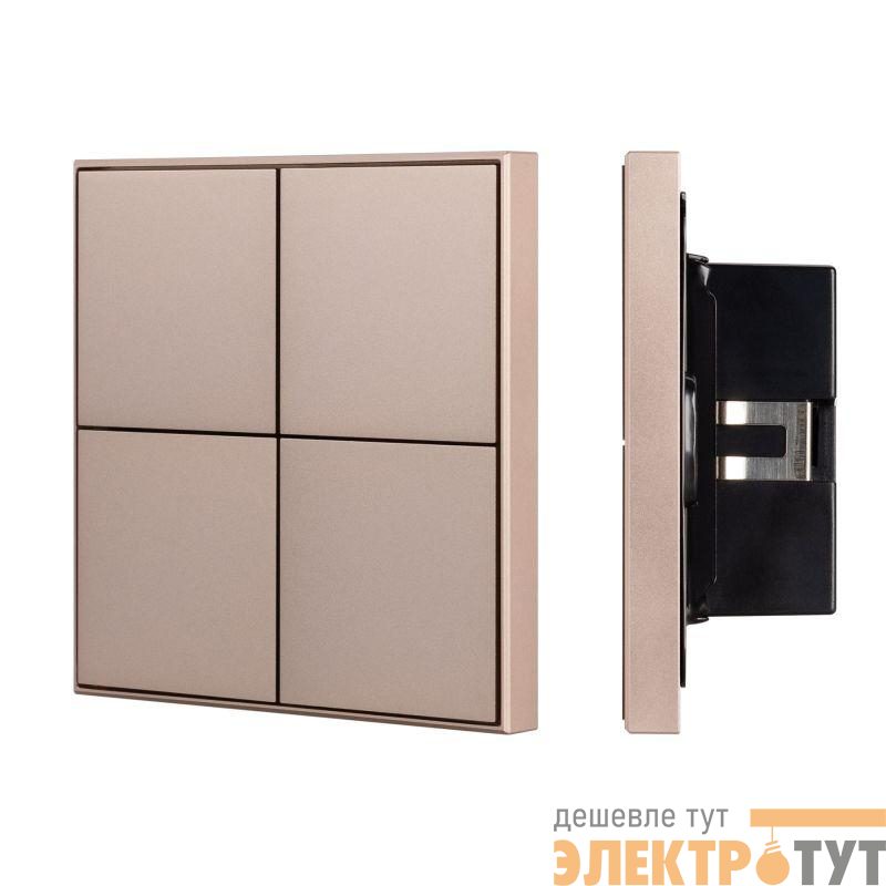 Панель кнопочная KNX-304-23-IN Champagne (BUS Frame) (IP20 металл) INTELLIGENT ARLIGHT 039669