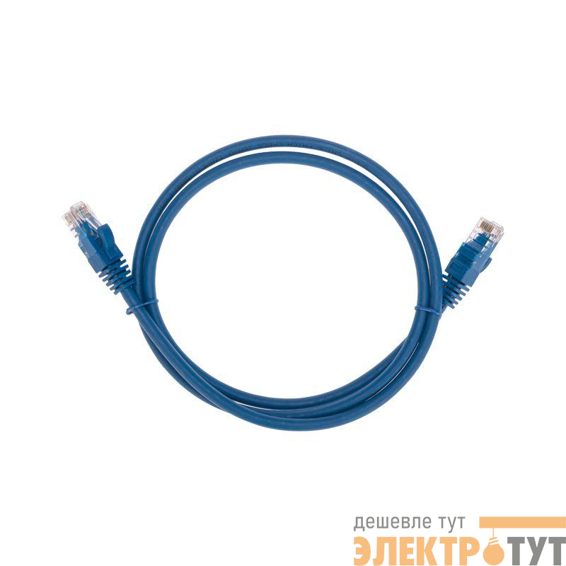 Патч-корд U/UTP CAT 6 RJ45-RJ45 26AWG LSZH син. 1м Rexant 02-0294-1