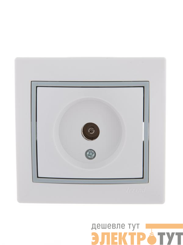 Розетка телевизионная проходная TV СП Mira бел./сер. LEZARD 701-0215-129
