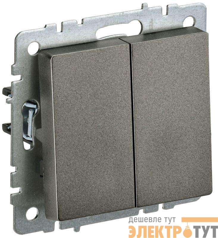 Выключатель 2-кл. СП BRITE ВС10-2-0-БрТБ 10А механизм бронза IEK BR-V20-0-10-K45
