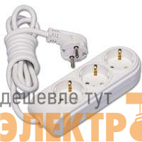 Удлинитель 3х3м с заземл. 16А IP20 защ. шторки Makel N3210043