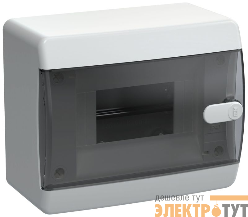 Корпус ЩРН-П-6 UNION Compact IP41 черн. прозр. дверь пластик. IEK UIC-KP12-N-06-41-K01