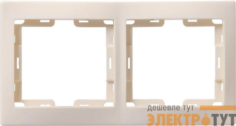 Рамка 2-м КВАРТА РГ-4-ККм горизонт. крем. GENERICA EMK20-K33-DM