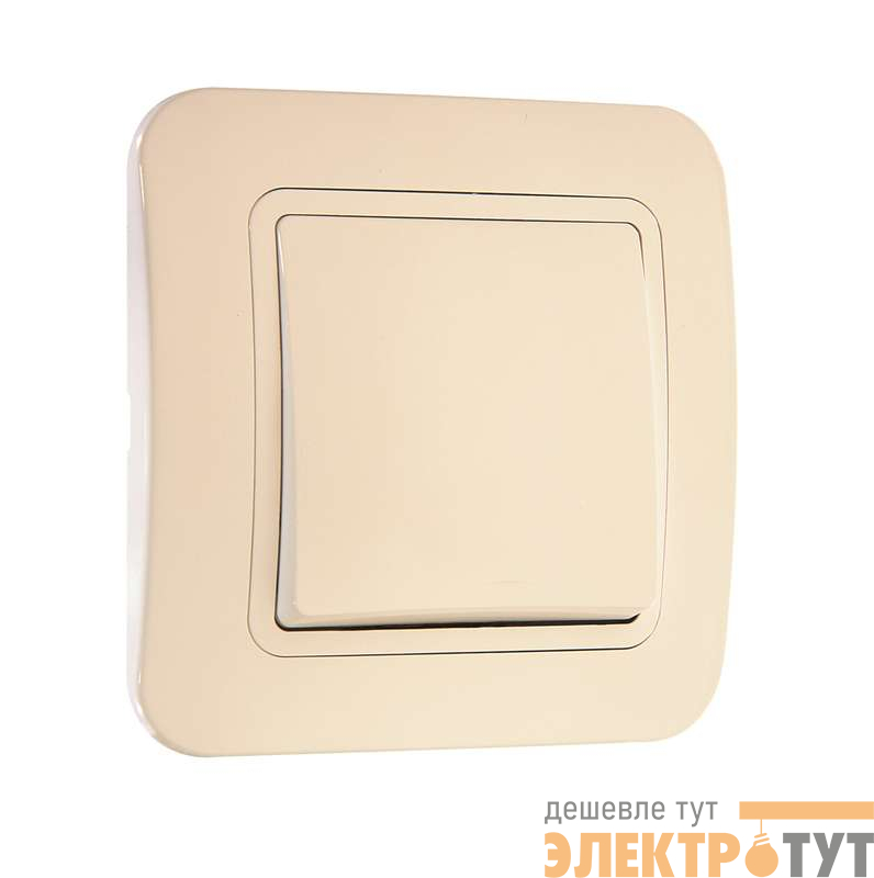 Выключатель 1-кл. СП Lillium 10А IP20 крем. Makel 70201