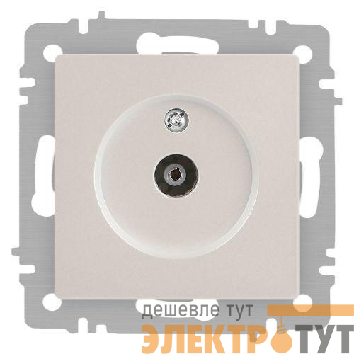 Розетка телевизионная одиночная TV СП Accent 6-301-06 IP20 перламутр. Intro Б0063613