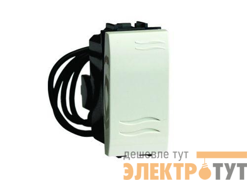 Выключатель кнопочный 1-кл. 1мод. Brava 16А IP20 с подсветкой сл. кость DKC 75021SL