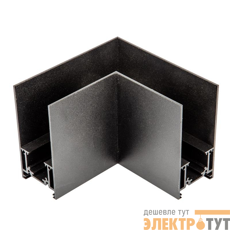 Коннектор для накладных магнитных шинопроводов UBX-MS21/35 35мм углов. горизонт. черн. Uniel UL-00008729