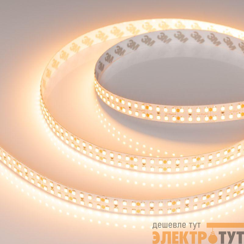 Лента светодиодная RT-A320-15mm 24V Warm 2400К 24Вт/м IP20 2835 высок. эффект. 150лм/Вт (уп.5м) Arlight 044292