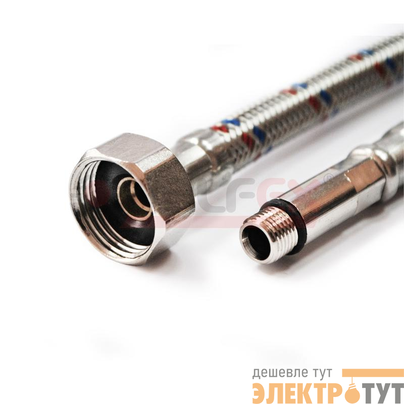 Подводка гибкая М10х18-1/2дюйм 80см для смесителей (компл. 2шт) VALFEX S/S M10х18-F1/2" 80 сm