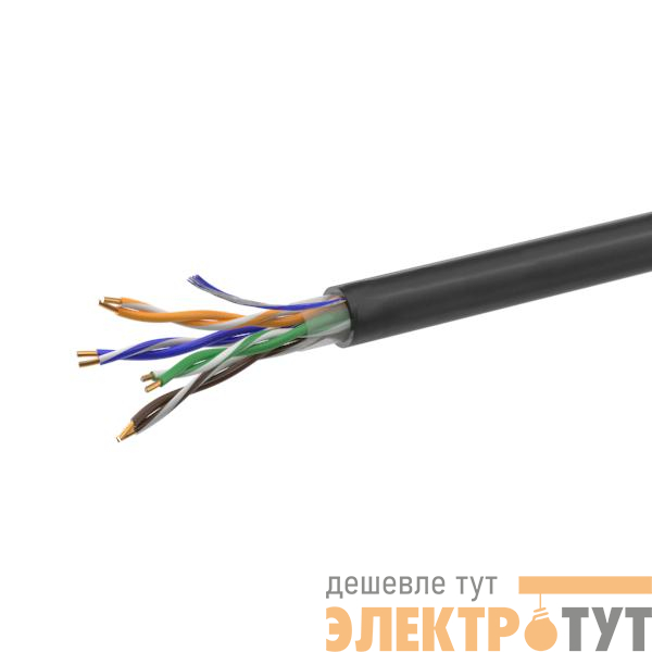Кабель витая пара U/UTP кат.5E 4х2х24AWG solid CCA PE Out. 305м (м) Net.on 01-0301