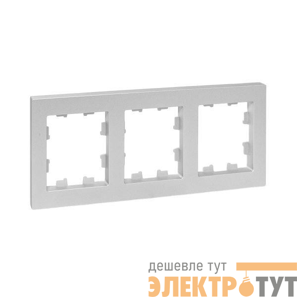 Рамка 3-м Эпика пластик алюм. EKF UP1-FPA-03