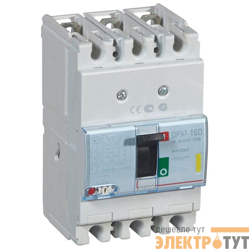 Выключатель автоматический 3п 125А 16кА DPX3 160 термомагнитн. расцеп. Leg 420006
