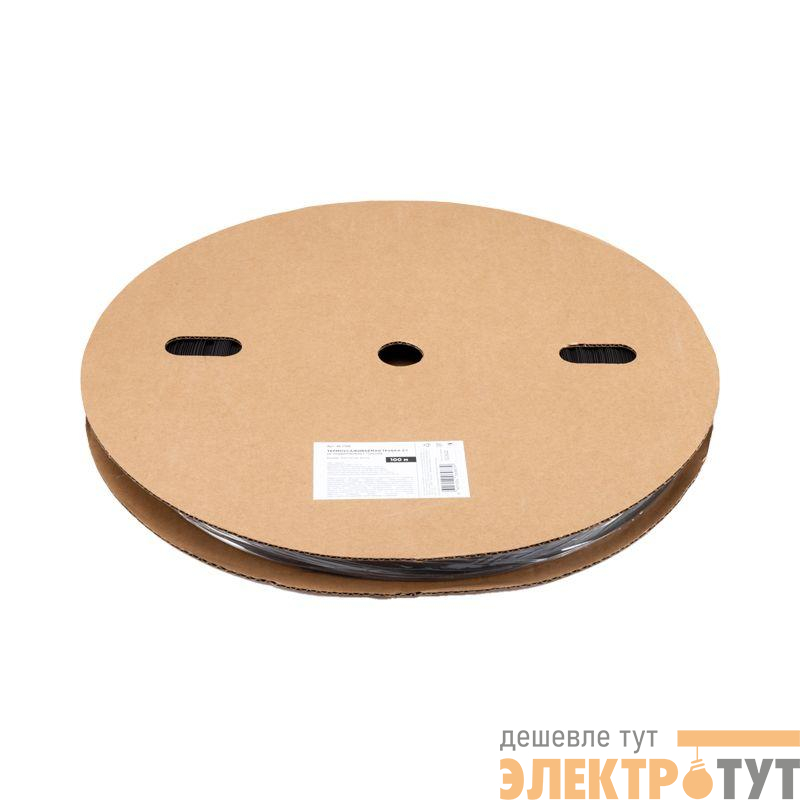 Трубка термоусадочная ТУТ нг 15.0/7.5 черн. (уп.100м) Rexant 49-1506