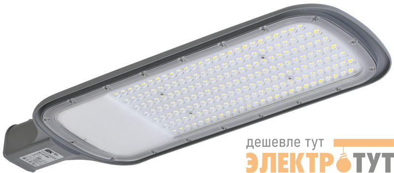 Светильник светодиодный ДКУ 1012-200Ш 5000К IP65 уличный консольный сер. IEK LDKU1-1012-200-5000-K03
