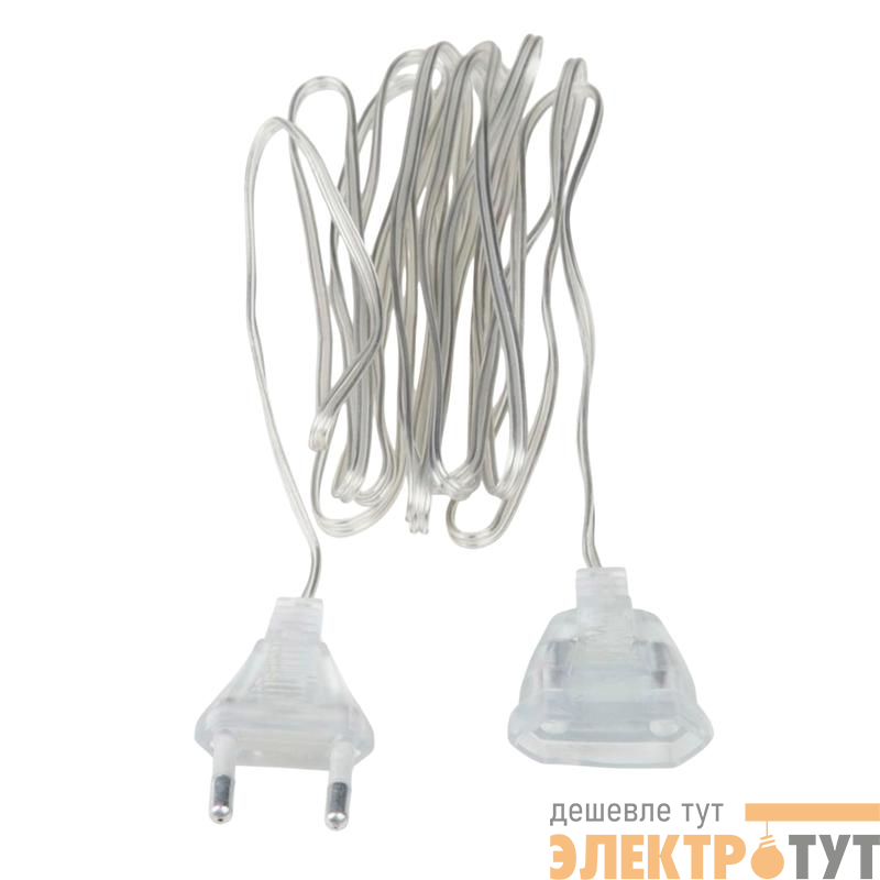 Удлинитель для подключения гирлянд 10м. 100Вт тип Y25 прозр. Uniel UL-00010945