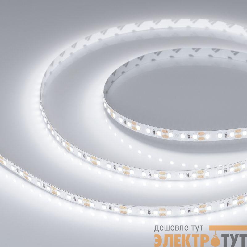 Лента светодиодная RT-A120-8mm 12V White 6000К 9.6Вт/м IP20 2835 открыт. (уп.5м) Arlight 012334(2)