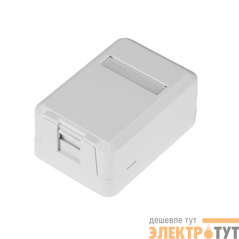 Корпус настенной розетки под 1 модуль Keystone Jack бел. Rexant 03-0221