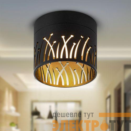 Светильник OL54 BK IP20 под лампу GX53 настен./потолочн. спот черн. Эра Б0061192