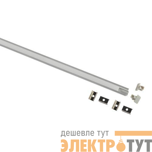 Комплект с врезным анодированным профилем 1209 12.4х9мм 2м Эра Б0062777