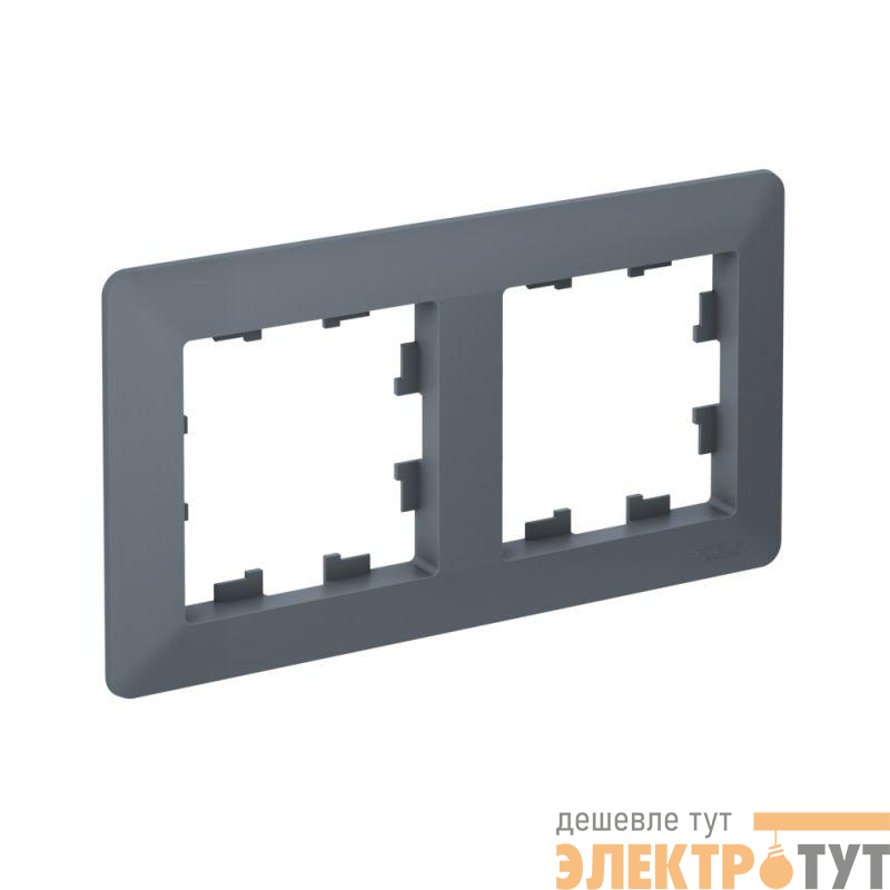 Рамка 2-м AtlasDesign Air грифель/дым. черн. SE ATN220702