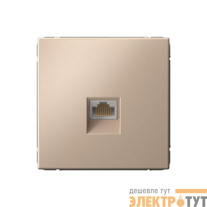 Розетка компьютерная ArtGallery RJ45 кат.6A механизм песочн. SE GAL001286