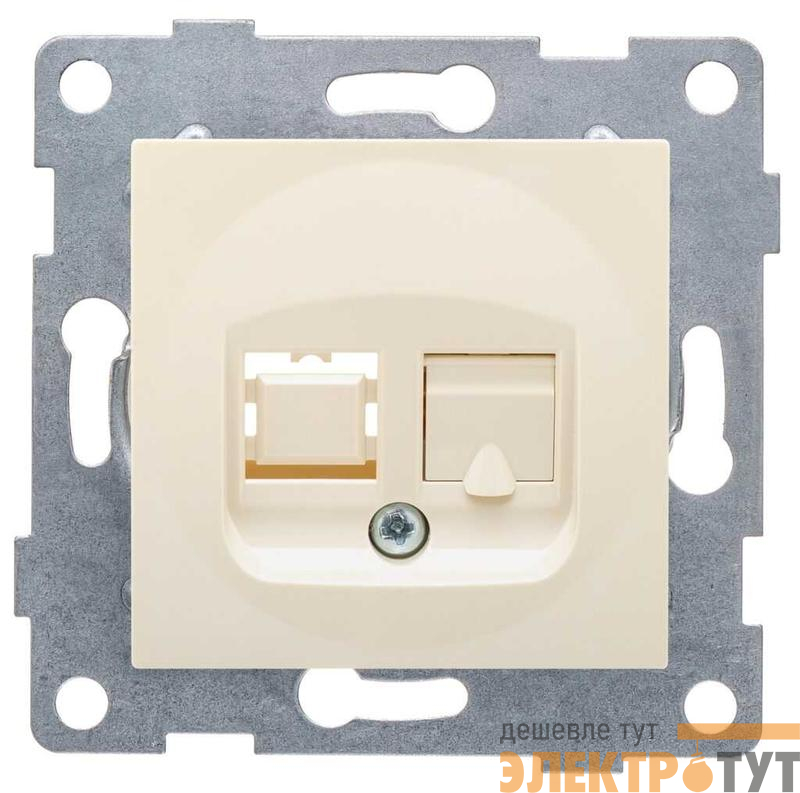 Розетка компьютерная 1-м СП Ugra RJ45 механизм беж. GUSI С11К1-003