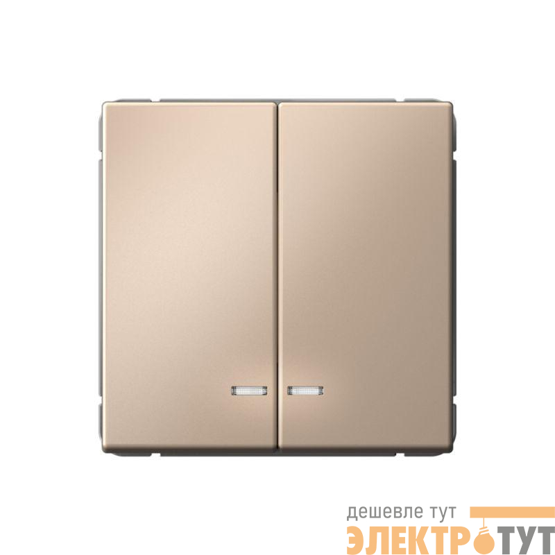 Выключатель 2-кл. ArtGallery (сх. 5а) 10AX с подсветкой быстрозажим. клем. механизм песочн. SE GAL001253S