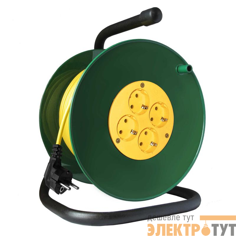 Удлинитель на катушке 4х50м с заземл. 16А IP20 3.7кВт Союз 481S-3605