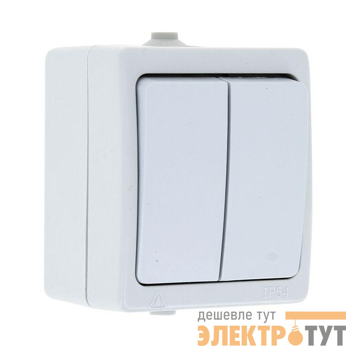 Выключатель 2-кл. ОП Венеция 10А IP54 бел. EKF EVV10-023-10-54