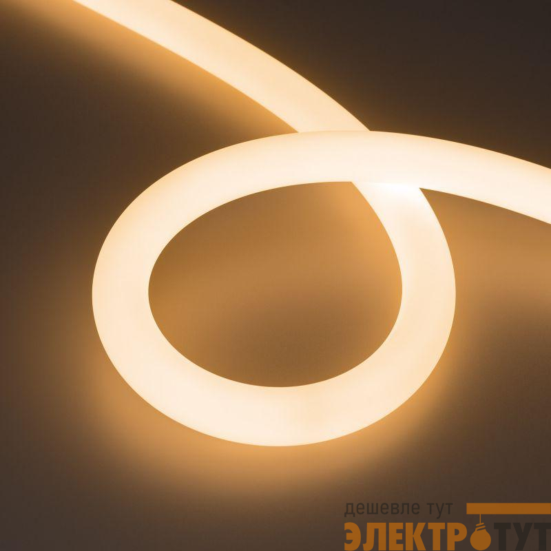 Лента светодиодная MOONLIGHT-TOP-FP-X1088-D25mm 24V Warm 2700К 20Вт/м IP65 wire x1 прямой вывод кабеля герметичная (уп.5м) Arlight 038864