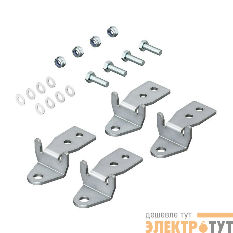Кронштейн для настенного крепления с удлиненными болтами и гайкой самофиксации для навесных и клеммных корпусов (уп.4 шт) DKC R5A56R