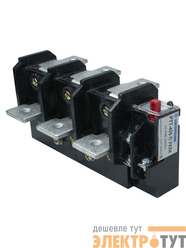 Реле электротепловое токовое-425 П УХЛ4 100А 850-1150А 660В/50Гц 1з+1р ручной возврат IP00 Электротехник ET529224