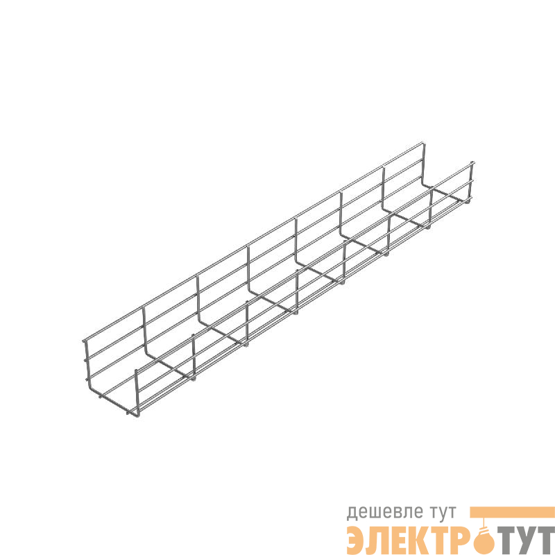 Лоток проволочный 300х80 L3000 сталь 5мм PL80-300-5-3000 оцинк. КМ LO26757
