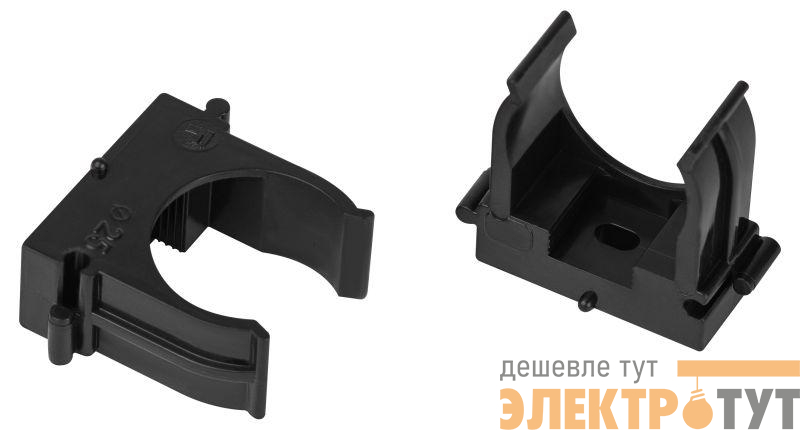 Держатель для труб (клипса) d25мм для прямого монтажа CLIP-25-B-MP черн. (уп.50шт) Эра Б0062031